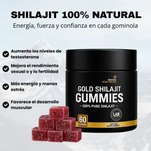 GOMITAS SHILAJIT GOLD POTENCIADOR DE TESTOSTERONA